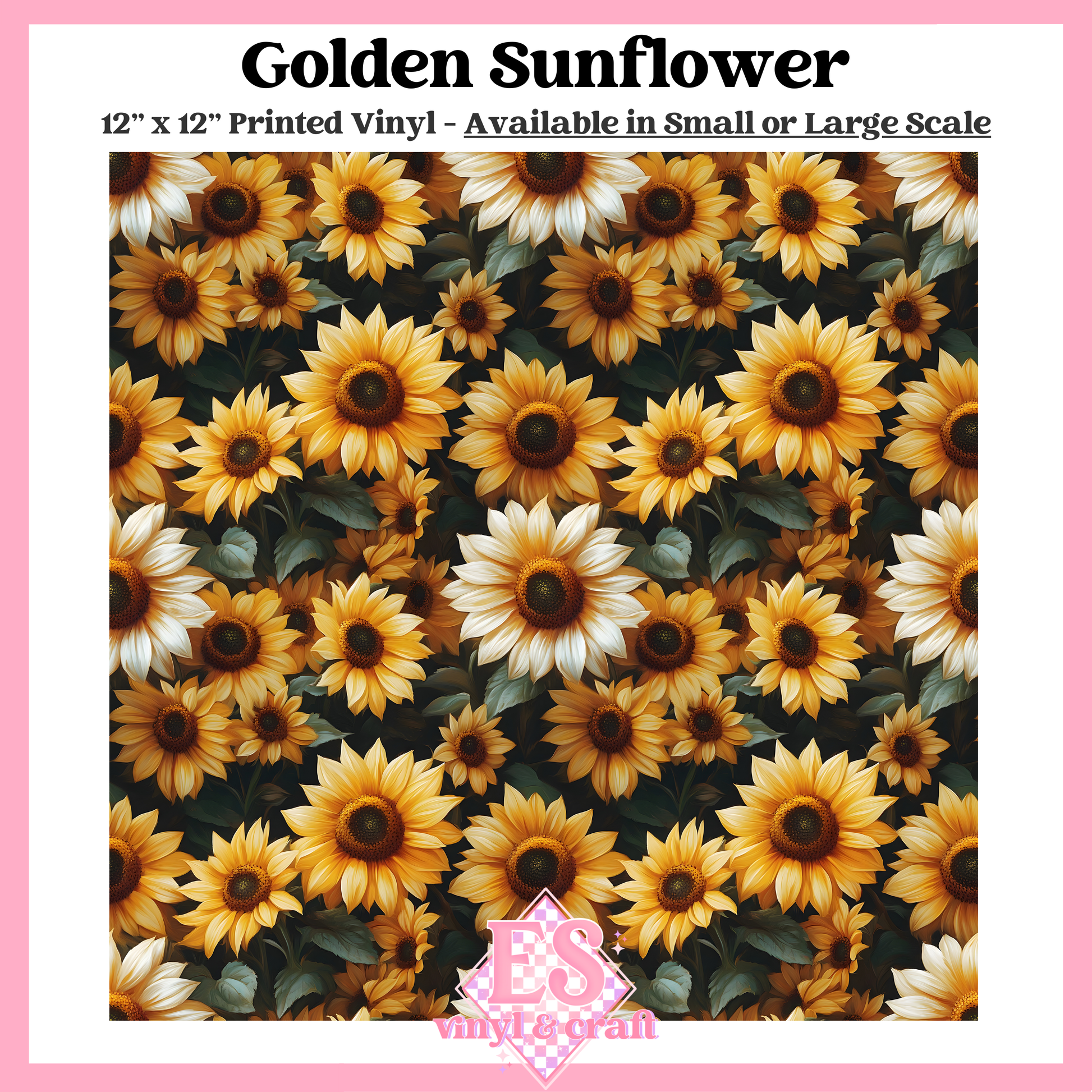 Golden Sunflower - Small or Large Scale Options - 12" x 12" Sheet image 0