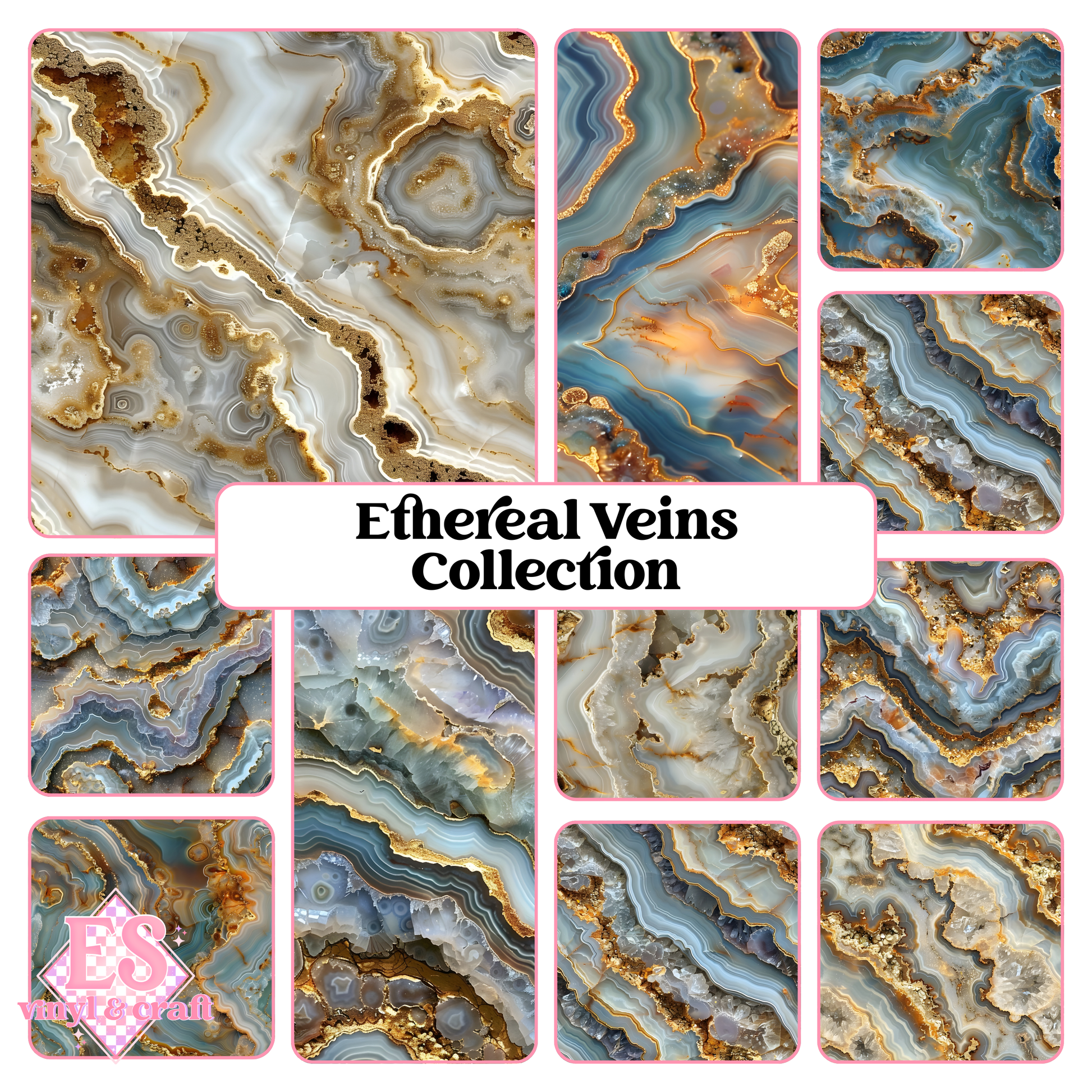 The Ethereal Veins Collection 12" x 12" Sheet image 0
