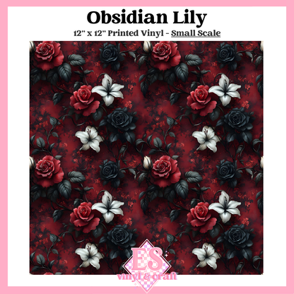 Obsidian Lily - Small or Large Scale Options - 12" x 12" Sheet image 1