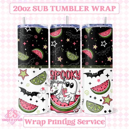 Spooky Ghoul - Full 20oz Tumbler Sublimation Print image 0