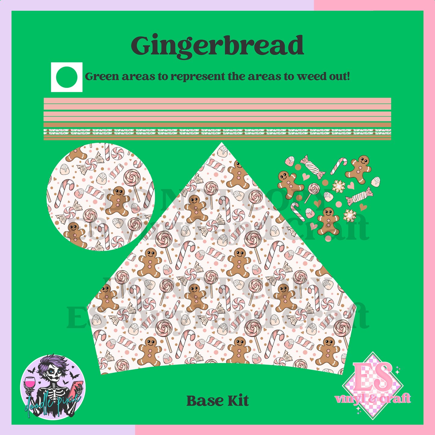 Gingerbread - 24oz Snowglobe Wrapper Kit image 4