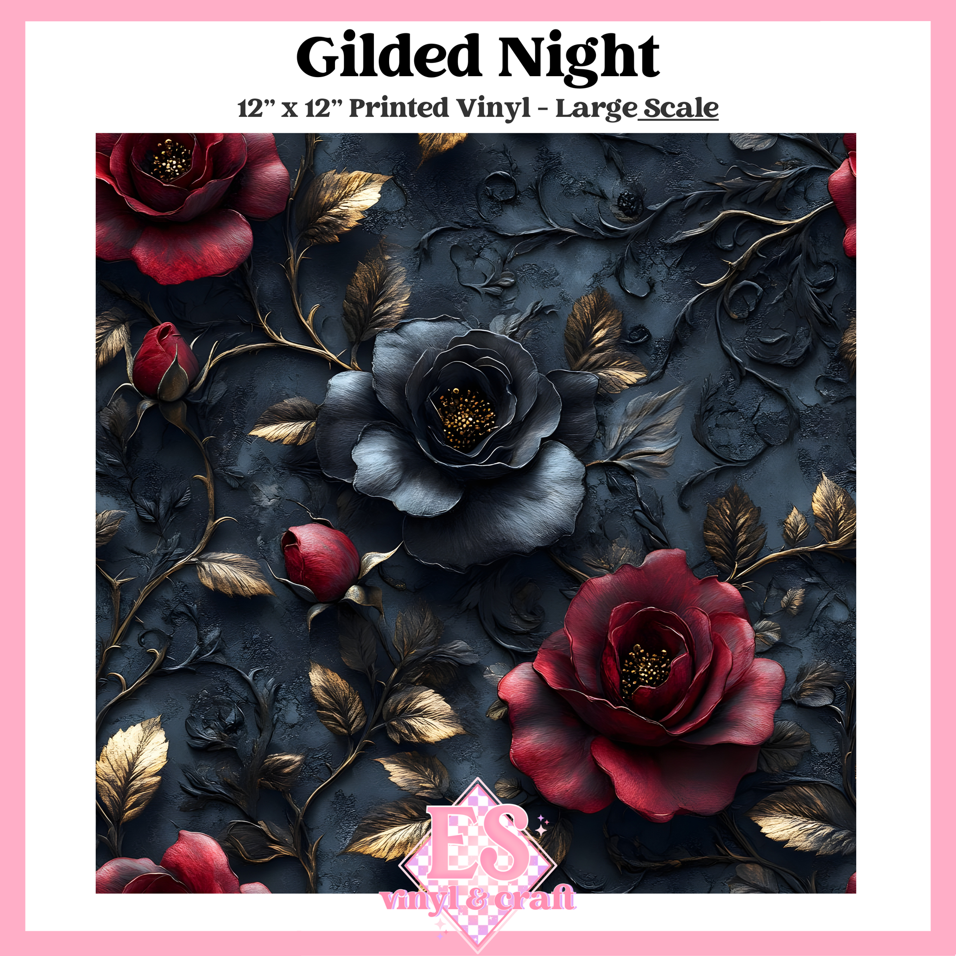 Gilded Night - Small or Large Scale Options - 12" x 12" Sheet image 2