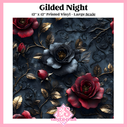 Gilded Night - Small or Large Scale Options - 12" x 12" Sheet image 2
