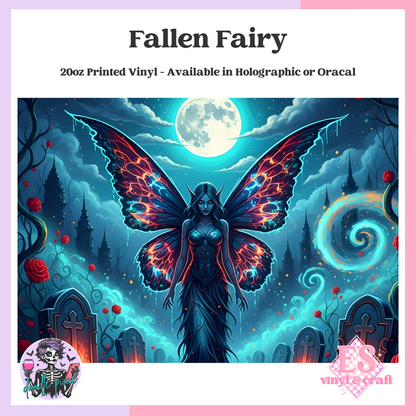 Fallen Fairy - 20oz Printed Tumbler Self Adhesive Vinyl image 0