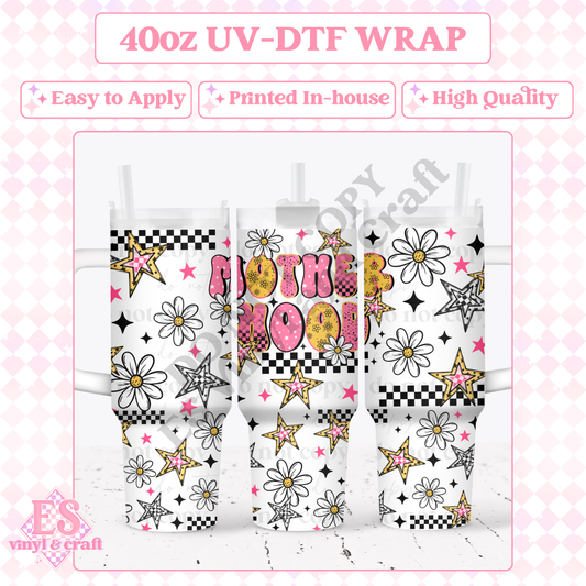 Motherhood - 40oz Tumbler Wraps - UV-DTF (2 Wraps - Top & Bottom) image 0