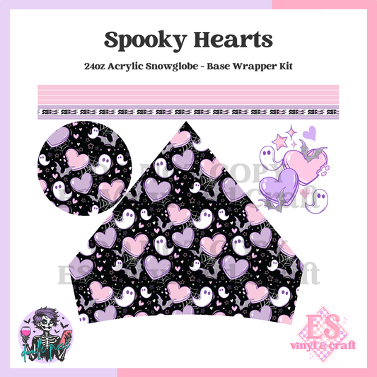 Spooky Hearts - 24oz Snowglobe Wrapper Kit image 0