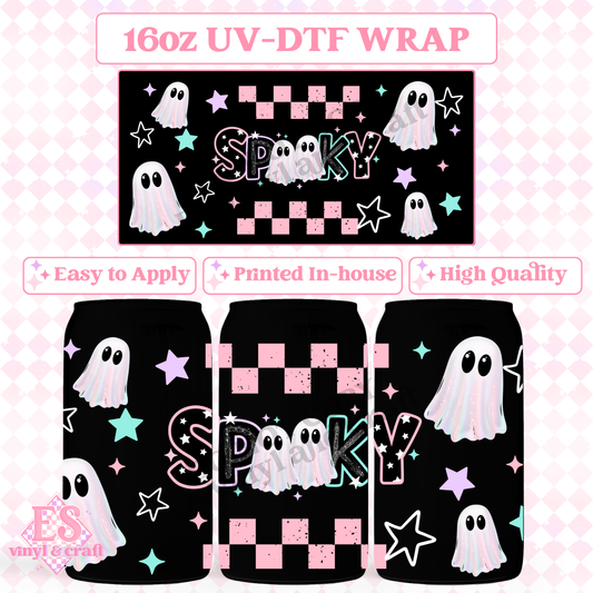 Spooky - 16oz Beer Can / Libbey UV-DTF Transfer image 0