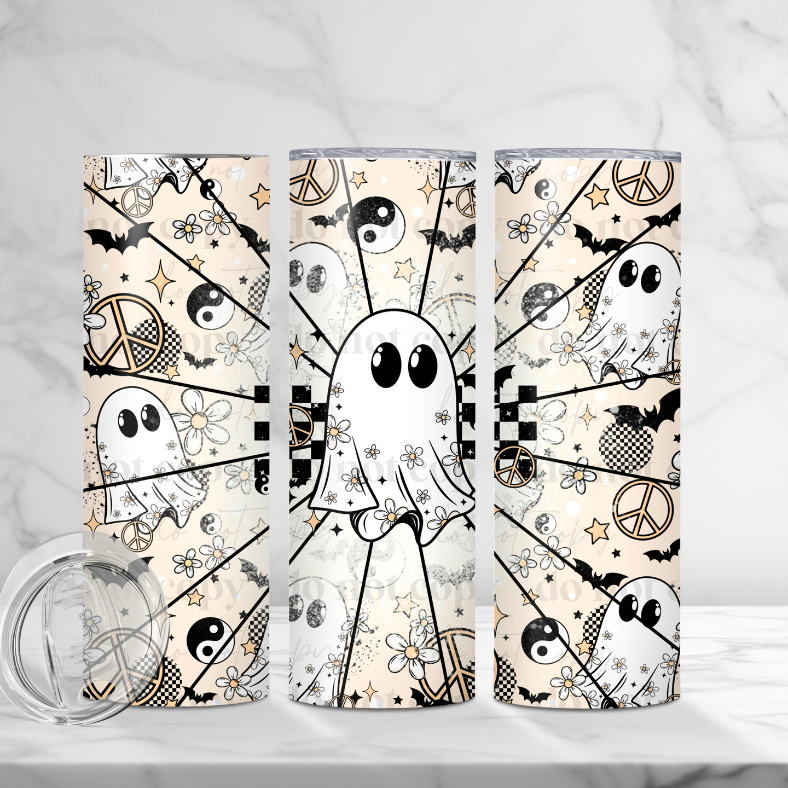 Daisy Checker - Full 20oz Tumbler Sublimation Ready To Print image 0