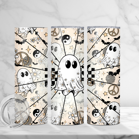 Daisy Checker - Full 20oz Tumbler Sublimation Ready To Print image 0