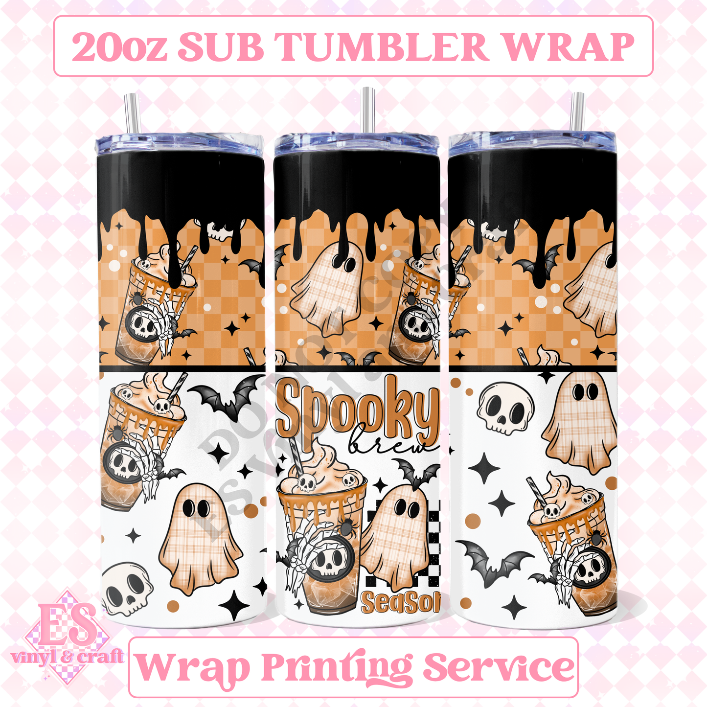 Spooky Brew - Full 20oz Tumbler Sublimation Print image 0