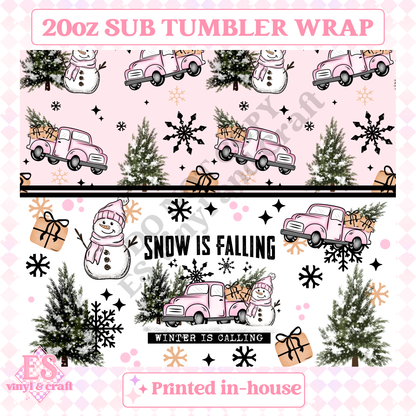 Winter is Calling - Full 20oz Tumbler Sublimation Print image 1