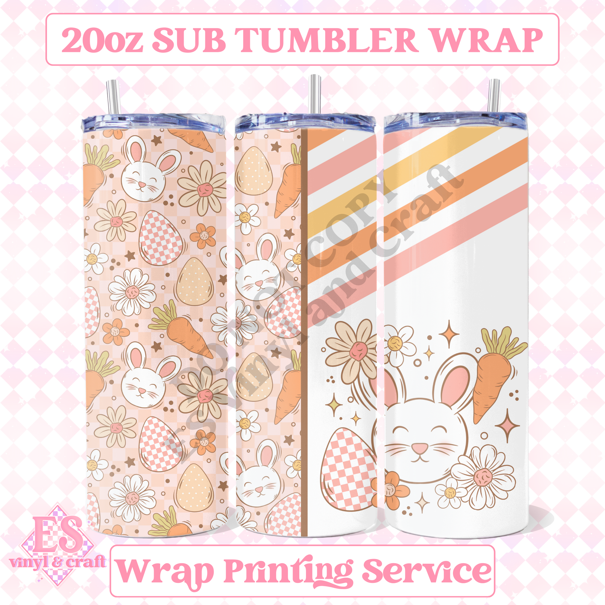 Bunny - Full 20oz Tumbler Sublimation Print image 0
