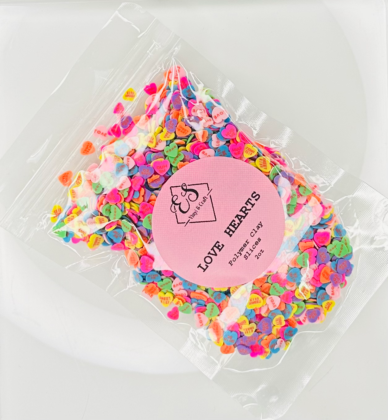 Love Hearts  - Polymer Clay Slices image 0