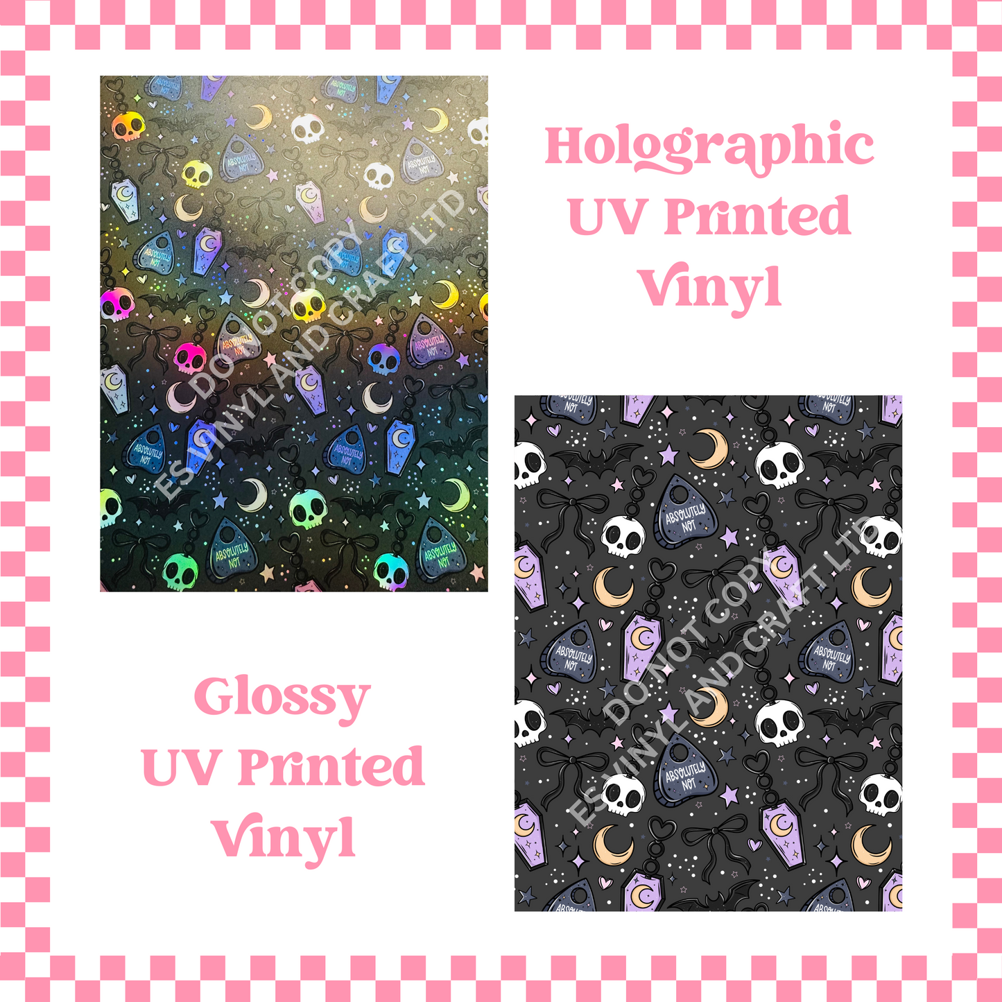 Absolutely Not - Holographic or Normal Printed Vinyl (A4 or 12" x 12" Sheet) image 0