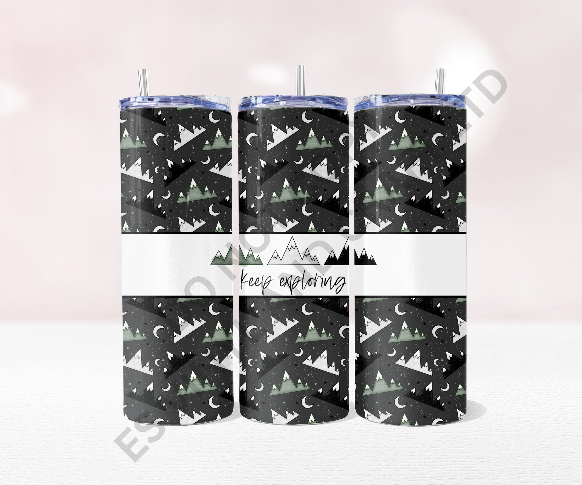 Keep Exploring - Full 20oz Tumbler Sublimation Ready To Print image 0