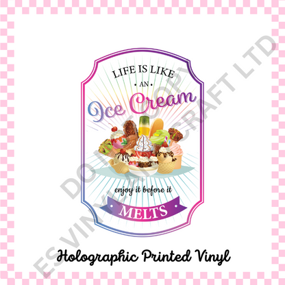 Life is Like Labels - Teckwrap Holographic Printed Vinyl image 1
