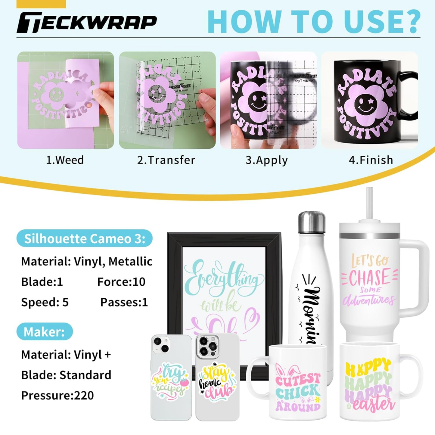 Teckwrap A4 Sheet Bundles - 001 Matte or Glossy image 3