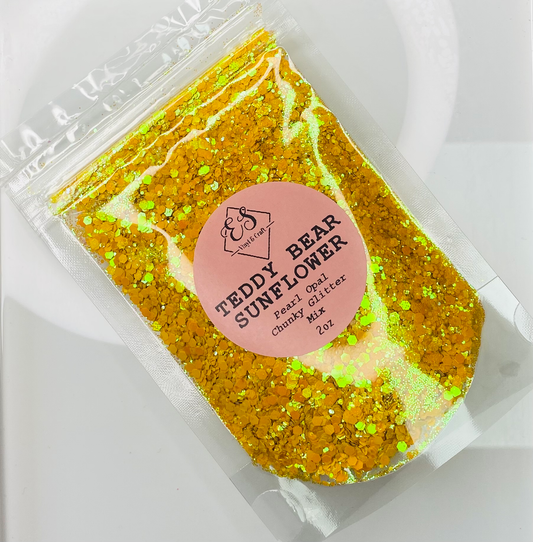 Teddy Bear Sunflower - Pearl Opal Chunky Glitter Mix image 0