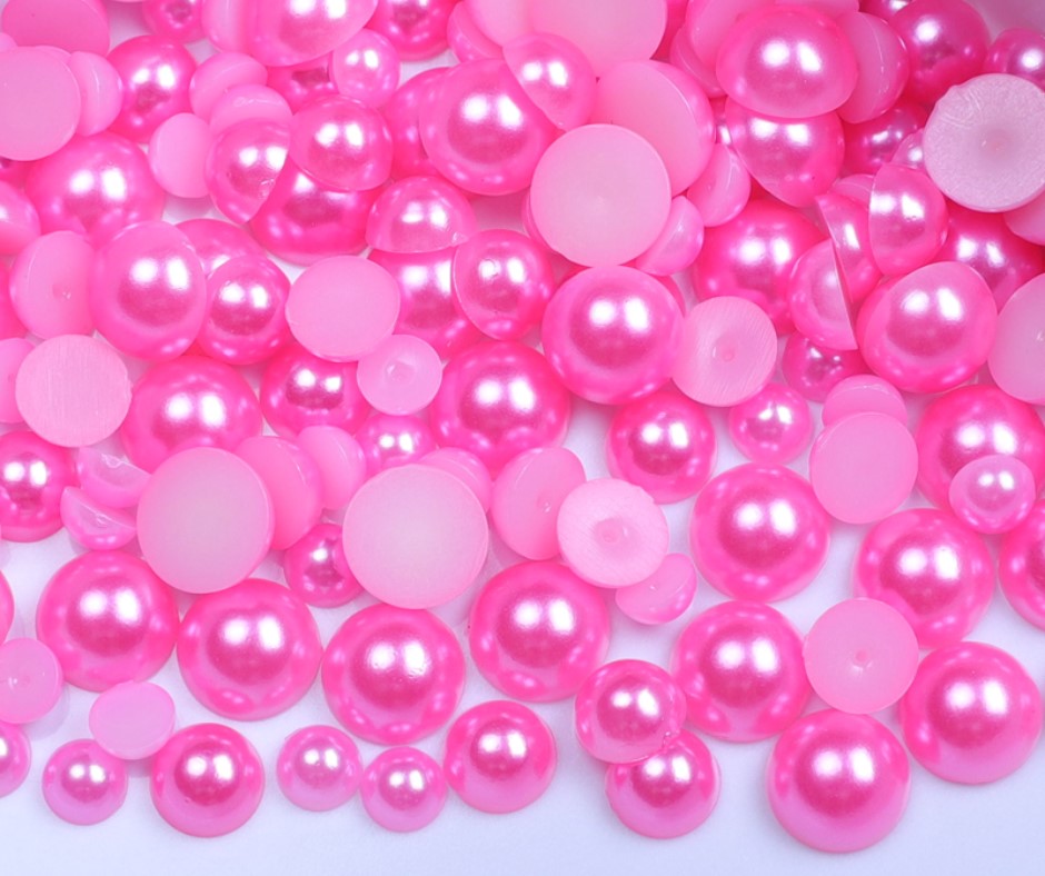 Hot Pink - Pearl Mix 6mm, 8mm & 10mm image 0