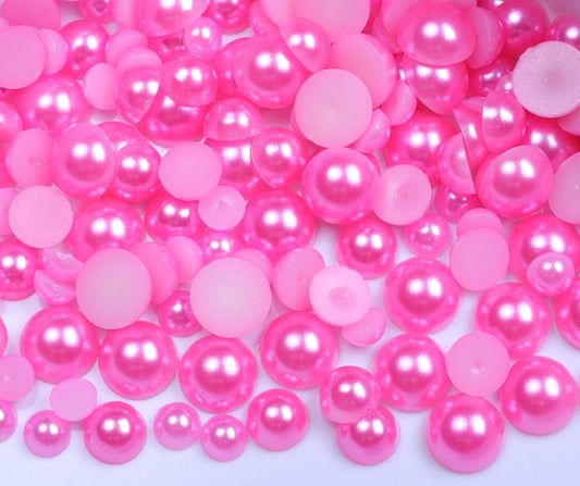 Hot Pink - Pearl Mix 6mm, 8mm & 10mm image 0