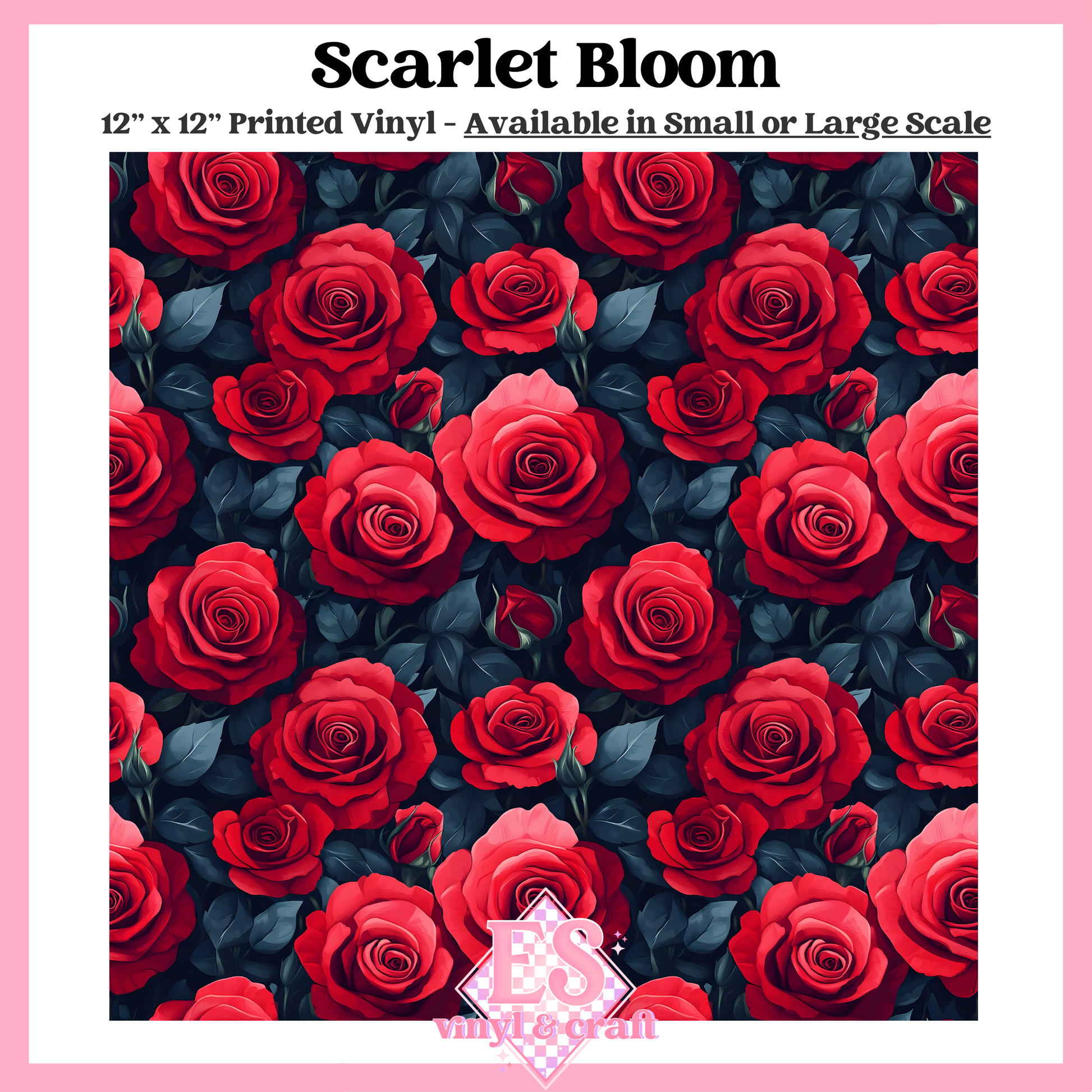 Scarlet Bloom - Small or Large Scale Options - 12" x 12" Sheet image 0