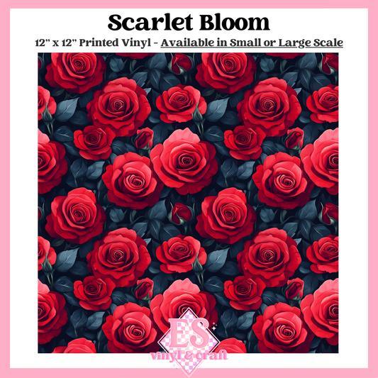 Scarlet Bloom - Small or Large Scale Options - 12" x 12" Sheet image 0