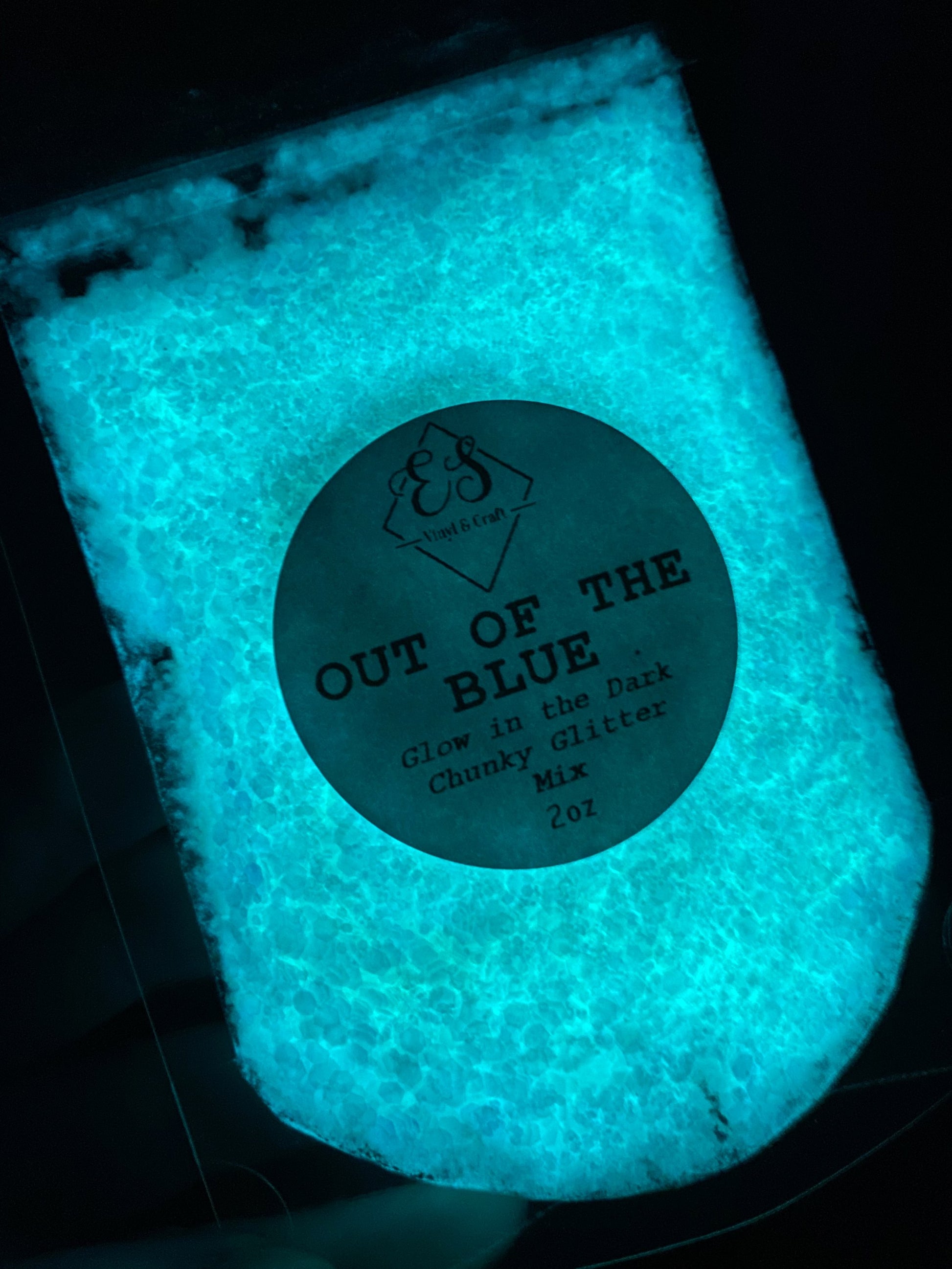 Out of the Blue - Glow in the Dark Chunky Glitter Mix image 1