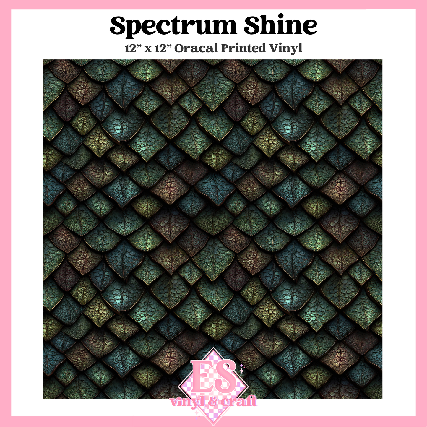 Prismatic Dragon Scale Collection - 12" x 12" Sheet (14 Different De image 14