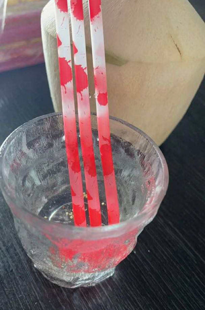 Blood Splatter Colour Change Clear Straw image 1
