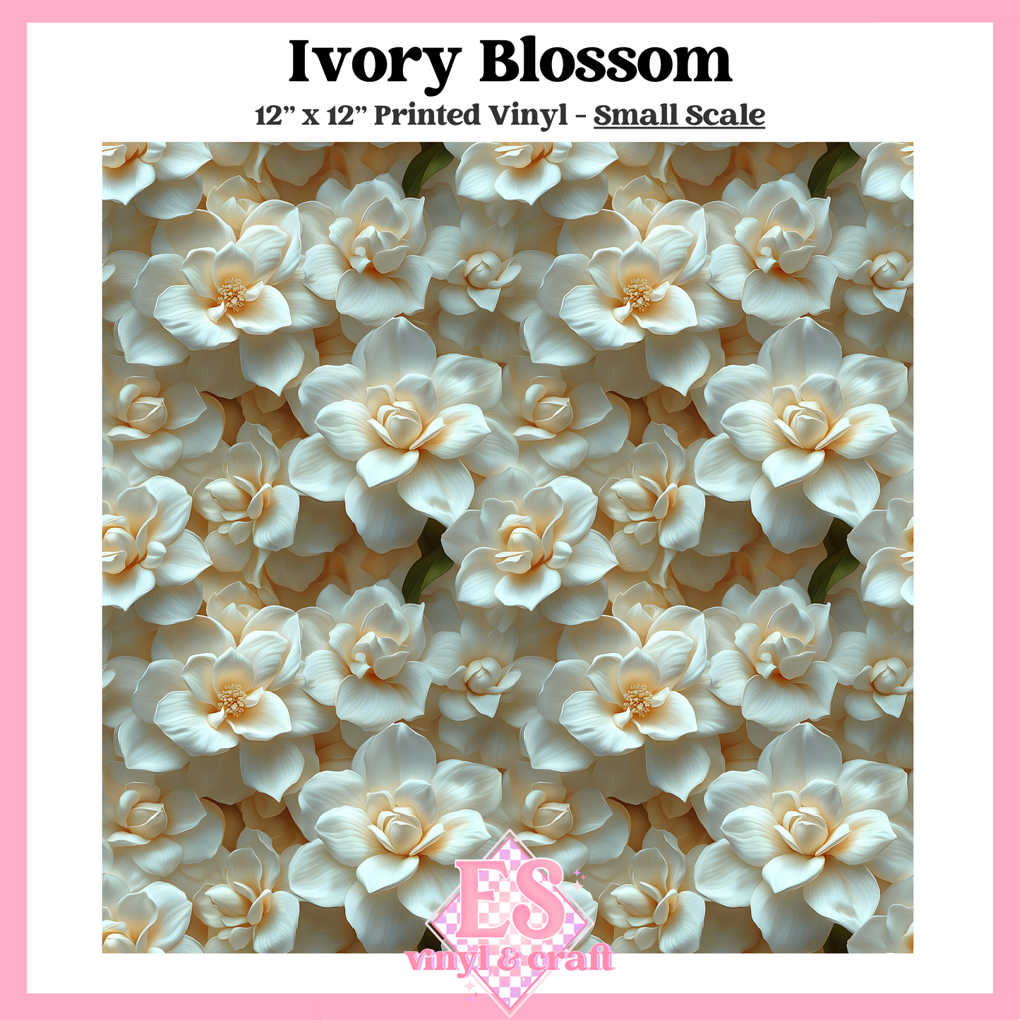 Ivory Blossom - Small or Large Scale Options - 12" x 12" Sheet image 1