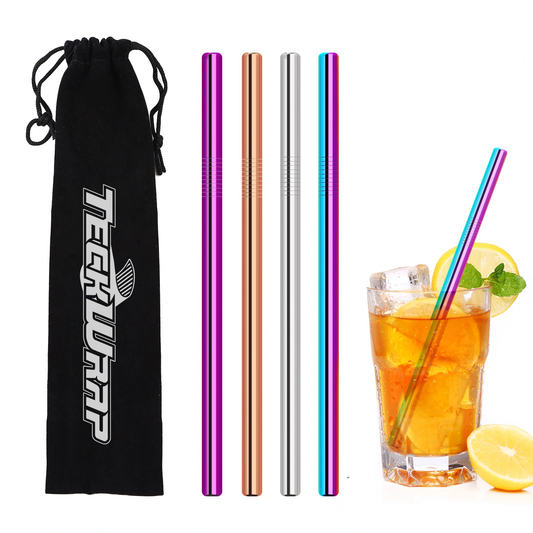 Teckwrap Metal Straws - 4 Pack image 0