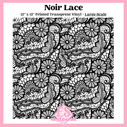 Noir Lace Transparent - Small or Large Scale Options - 12" x 12" Sheet image 2