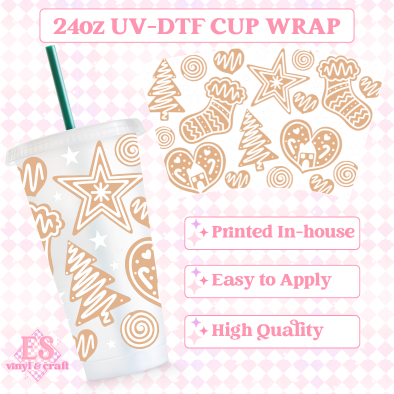 Christmas Cookie - UV Printed 24oz Cold Cup Wrap image 0