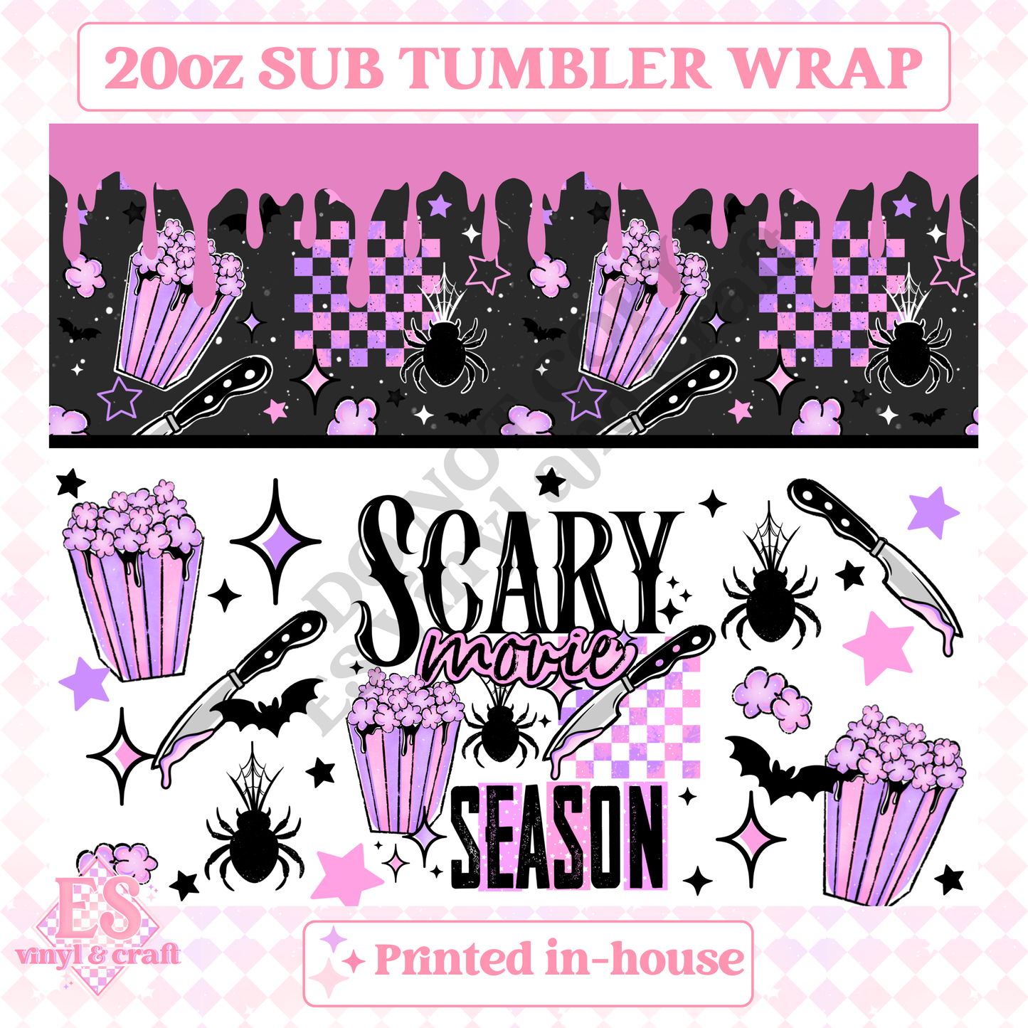 Scary Movie Season - Full 20oz Tumbler Sublimation Print image 1