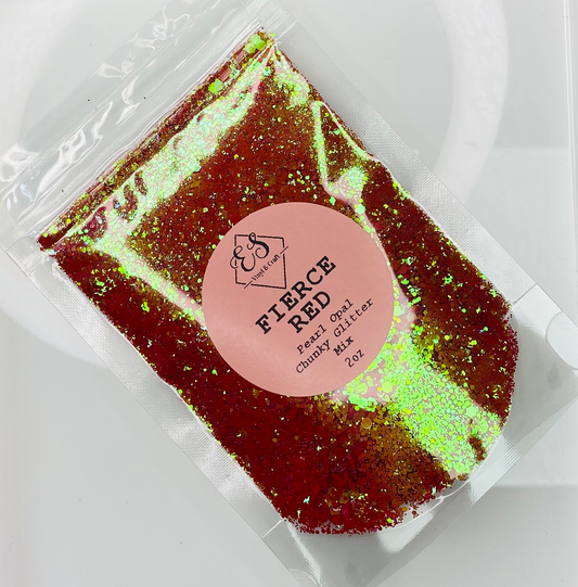 Fierce Red - Pearl Opal Chunky Glitter Mix image 0