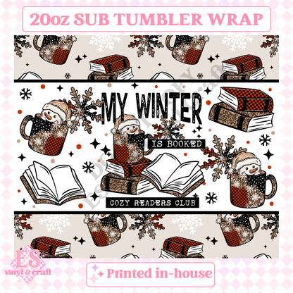 Winter is Booked - Full 20oz Tumbler Sublimation Print image 1