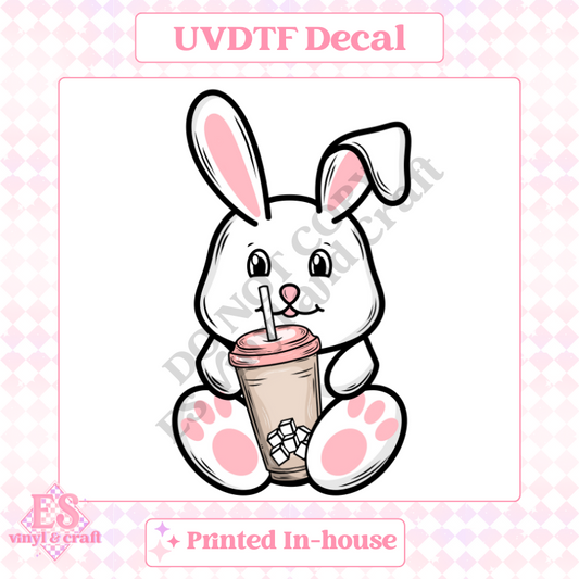 Coffee Bunny - UV-DTF Decal Transfer image 0