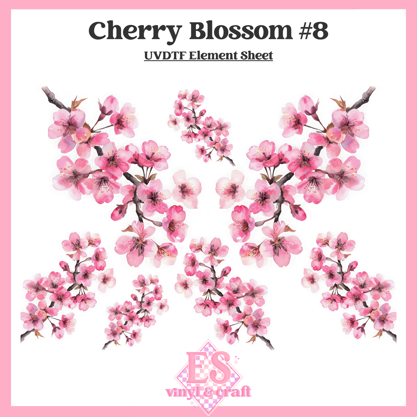 Cherry Blossoms - UVDTF (A4 Sheet) 210mm x 300mm image 4