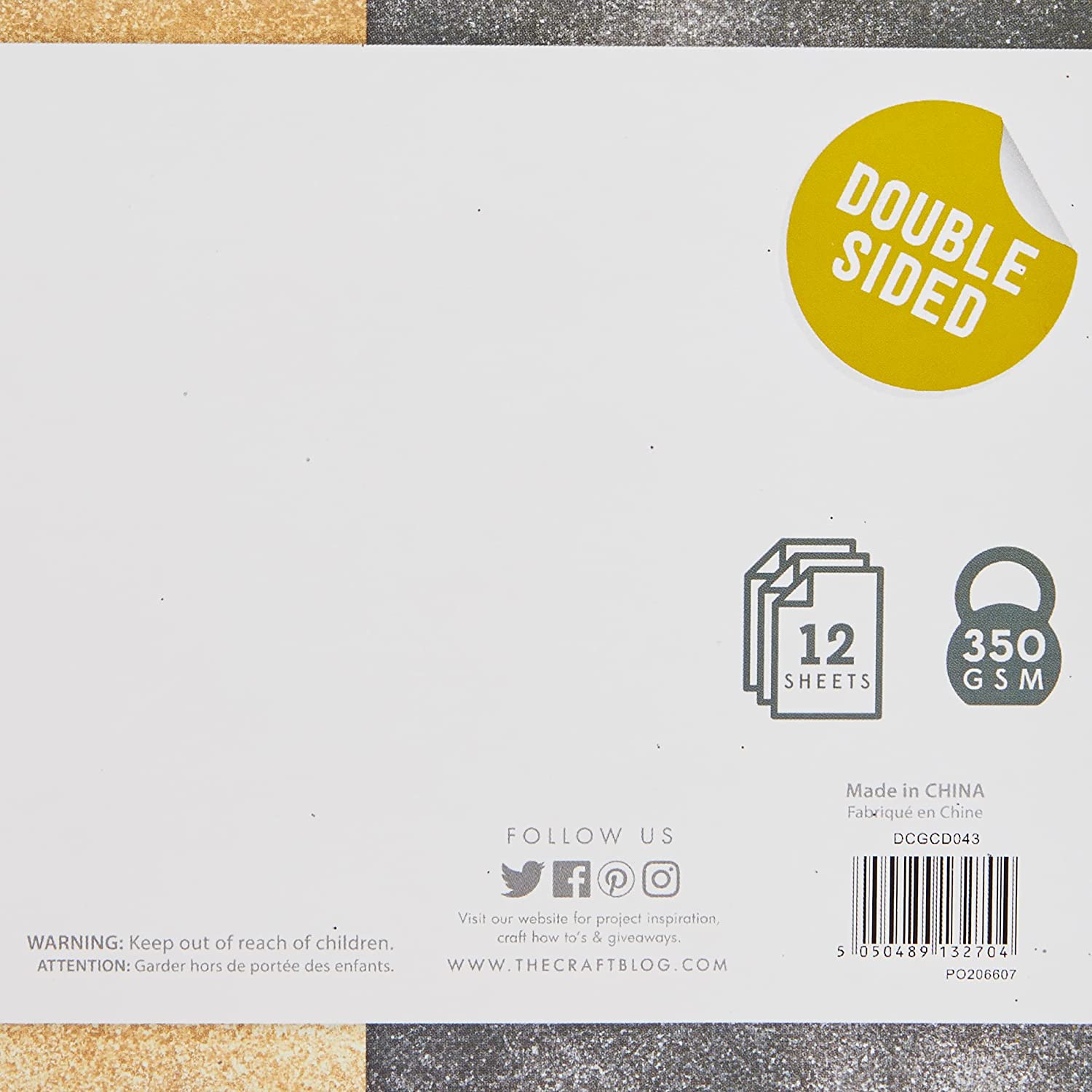 Dovecraft Essentials  12" x 12" Double Sided Glitter Bumper Pack Metallics image 4