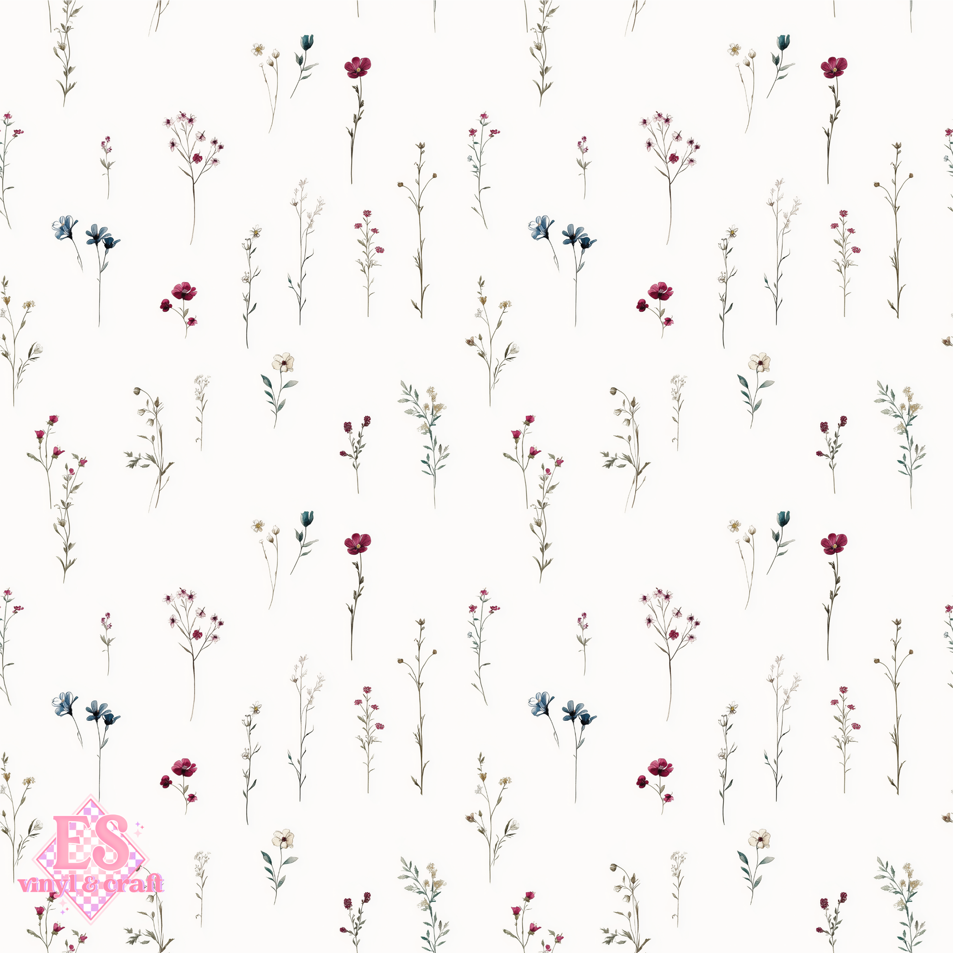 Flutter & Bloom Collection - UV Printed Vinyl 12" x 12" Sheet image 11
