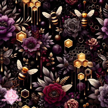Nocturnal Honey Garden Collection - Section 1 - 12" x 12" Sheet image 3