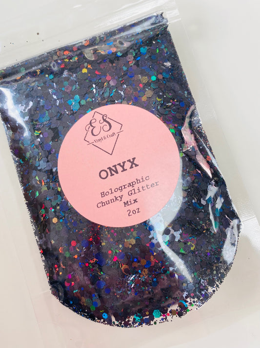 Onyx - Holographic Chunk Glitter Mix image 0