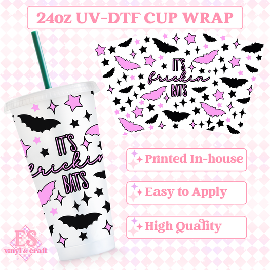 It's Freakin Bats - UVDTF 24oz Cold Cup Wrap image 0