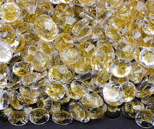 Orange Starry - Starry Glitter Jelly Rhinestones (3mm, 4mm & 5mm) image 0