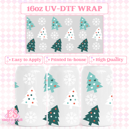 Christmas - 16oz Beer Can / Libbey UV-DTF Transfers image 10