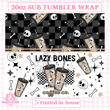 Lazy Bones - Full 20oz Tumbler Sublimation Print image 1