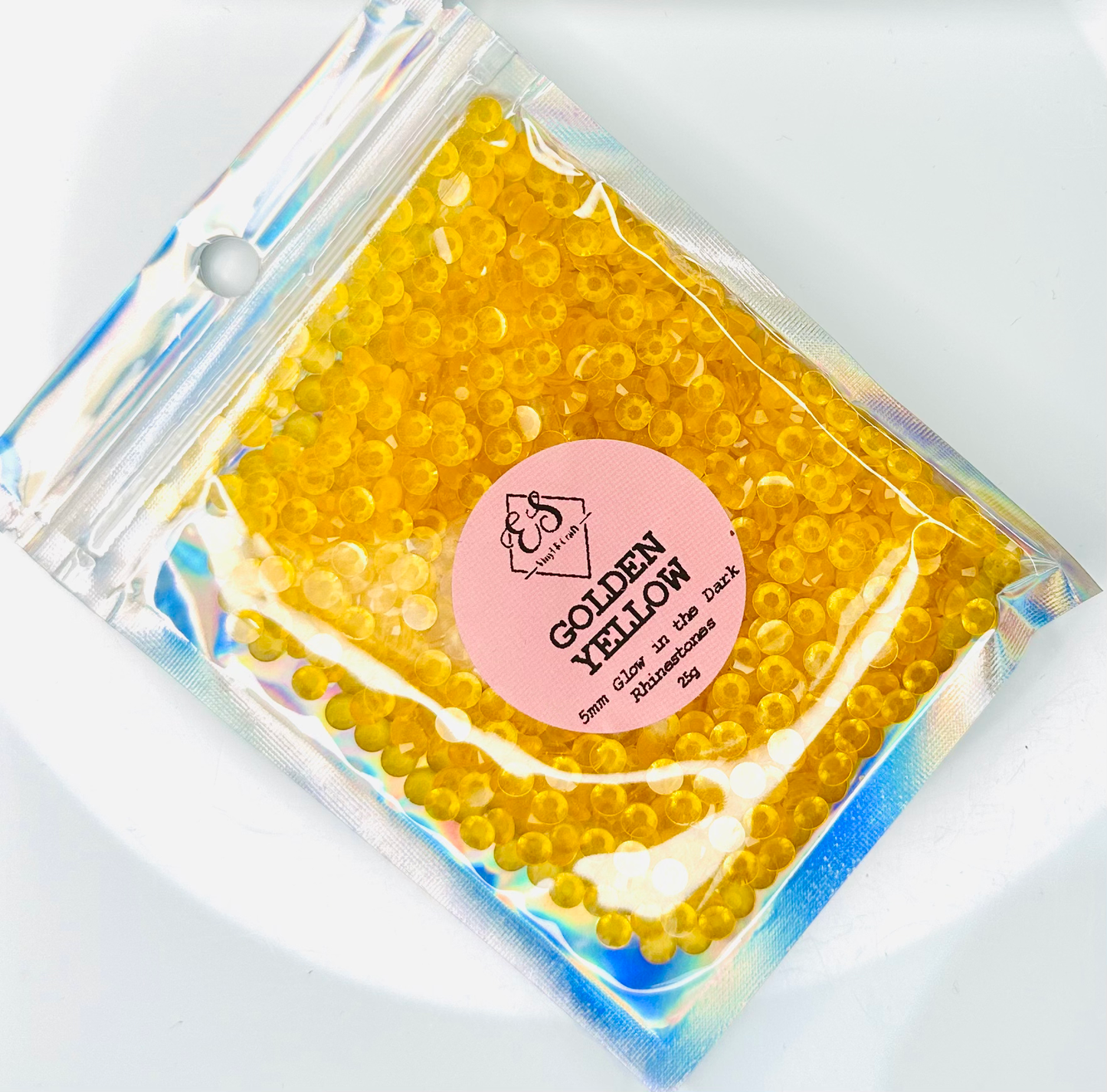 Golden Yellow - Glow in the Dark Resin Rhinestones (3mm, 4mm & 5mm) image 2