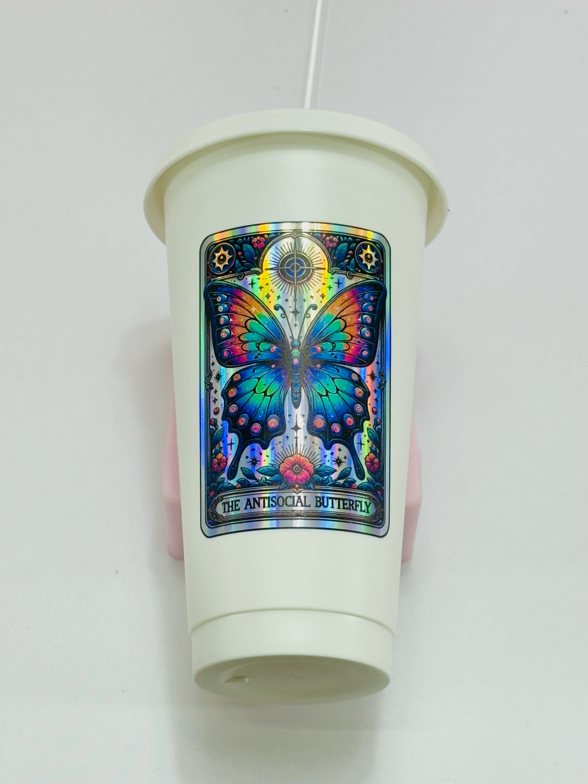 Tarot Card Decals - Teckwrap Holographic Rainbow Silver - Section 3 image 1