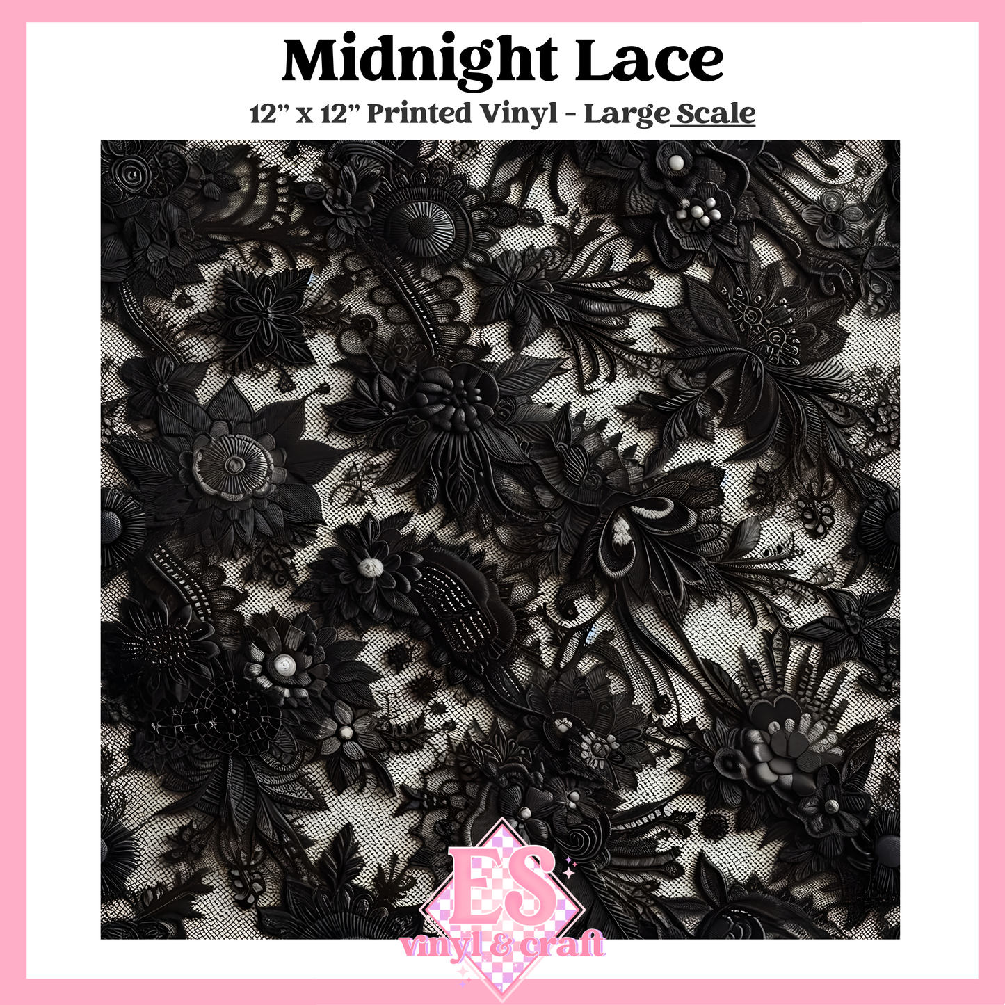Midnight Lace - Small or Large Scale Options - 12" x 12" Sheet image 2