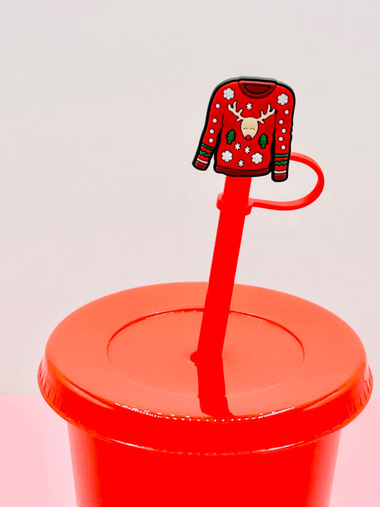 Straw Topper - Christmas Jumper image 0